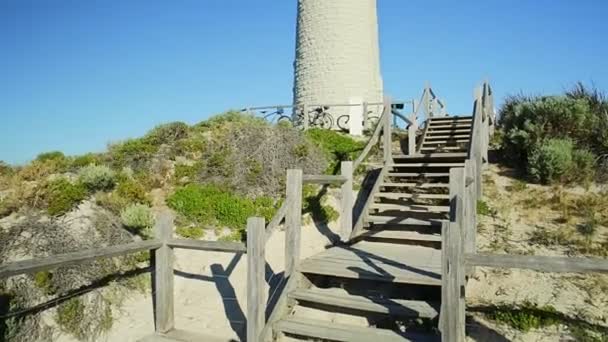 Bathurst Deniz Feneri Rottnest Adası — Stok video