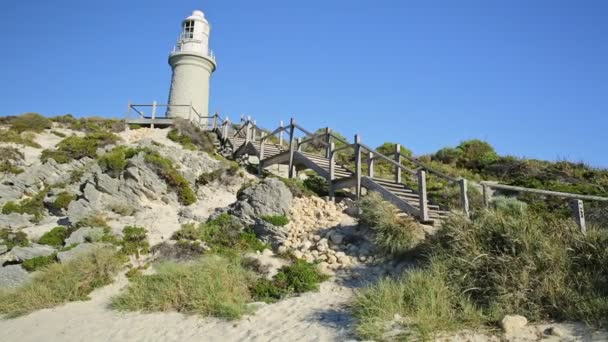 Bathurst Deniz Feneri Rottnest Adası — Stok video
