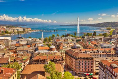 İsviçre Cenevre hava manzaralı