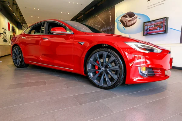 Tesla coche eléctrico Modelo S — Foto de Stock