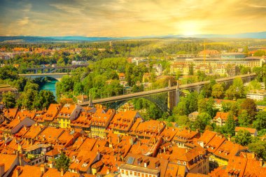 Bern İsviçre panoramik görünümü