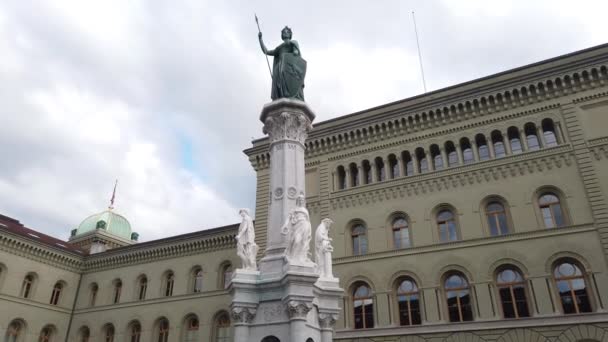 Palazzo federale e Bernabrunnen Berna — Video Stock