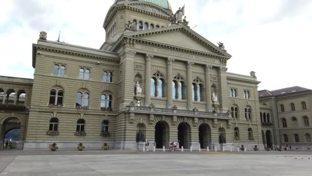 Fasada Pałacu Federalnego Berno — Wideo stockowe