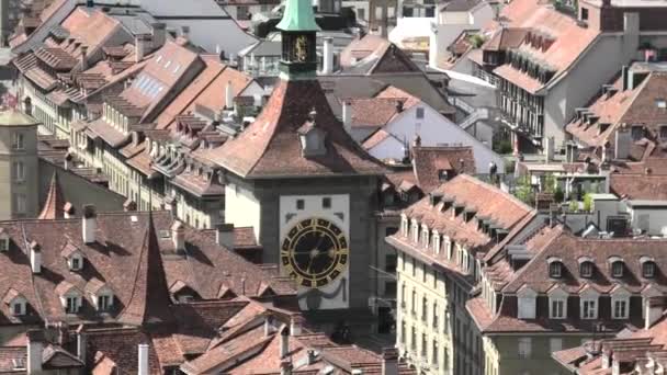 Zytglogge Reloj Torre aérea — Vídeos de Stock