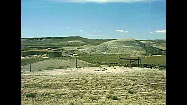 Badlands Ulusal Parkı 1970 'lerde — Stok video