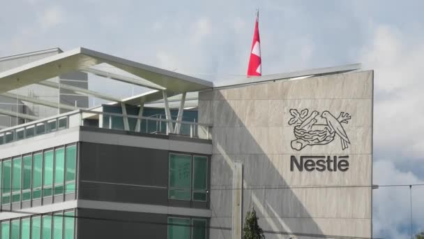 Штаб-квартира Nestle Vevey — стоковое видео
