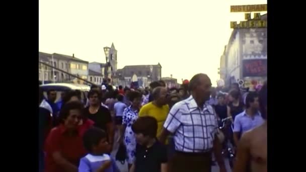 Cesenatico Cuccagna competition in 1970s — Stock Video