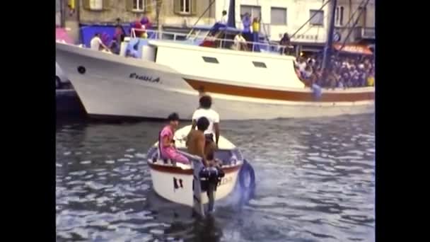 Archival Cesenatico Cuccagna competition in 1970s — Vídeos de Stock