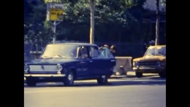 Archival Cesenatico vintage cars in 1970s — Vídeos de Stock