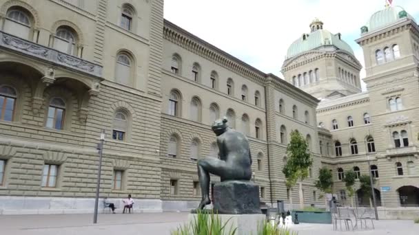Schweiziska parlamentet byggnad Bern — Stockvideo