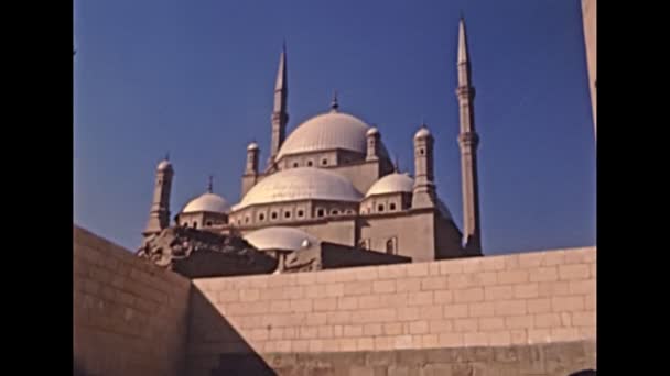 Archiv Alabaster-Moschee der Zitadelle 1987 — Stockvideo