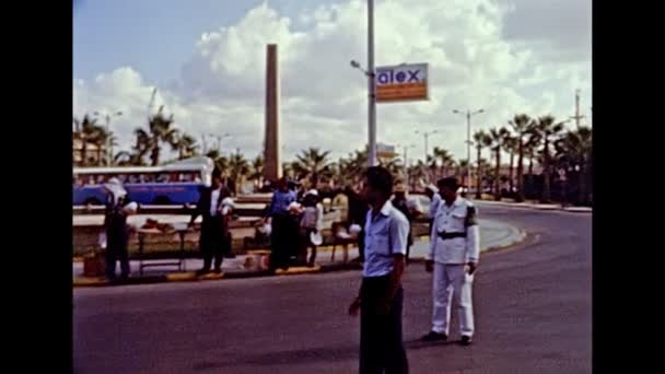 Archief Alexandrië van Egypte in de jaren tachtig — Stockvideo