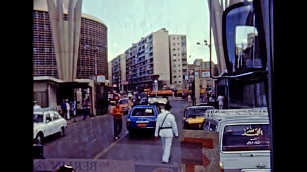 Archival Alexandria roads of Egypt in 1980s — Stock Video