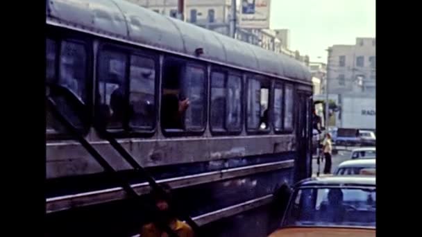 Arkivtrafik Alexandria i Egypten under 1980-talet — Stockvideo