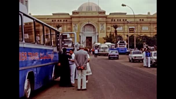 1980-as évek archív Egyiptomi Múzeum Kairó — Stock videók