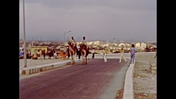 Giza 'daki Arşiv Mısırlı Bedevi Adamlar — Stok video