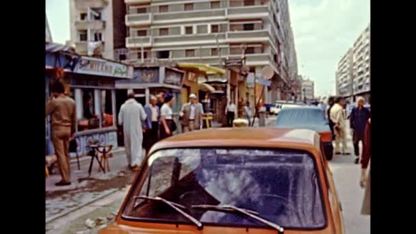 Arkivet Alexandria folket i Egypten i 1980-talet — Stockvideo