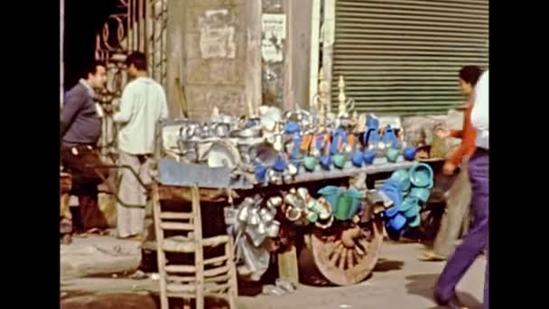 Archief Alexandrië in Egypte in de jaren tachtig — Stockvideo