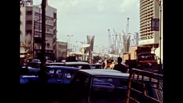 Arkivet Alexandria vägar i Egypten i 1980-talet — Stockvideo