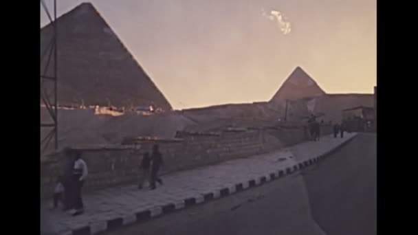 1980s archival Valley Temple of Khafre — Stock Video