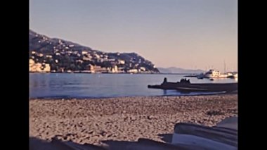 Arşiv Rapallo şehir limanı 1980 'lerde