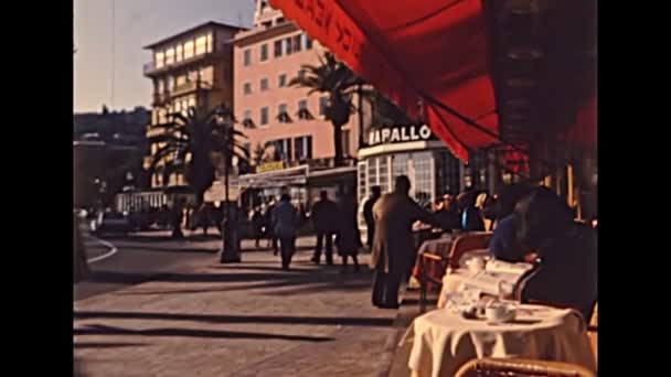 Archival Rapallo porta delle Porte de la ville saline dans les années 1980 — Video
