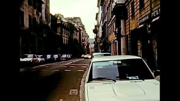 Archivo de la plaza de la ciudad de Génova en 1980 — Vídeos de Stock