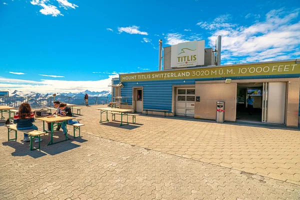 Rooftop restaurant of Titlis in Switzerland — Stock Photo, Image