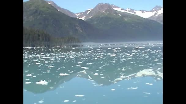 プリンスウィリアムサウンドのアラスカの氷の海 — ストック動画
