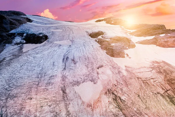 Titlis Glacier sunset Switzerland — Stock Photo, Image