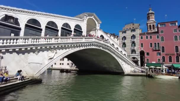 Венецианский мост Риальто — стоковое видео