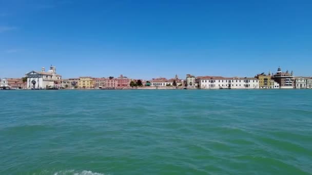 Вид на море в Венеции — стоковое видео
