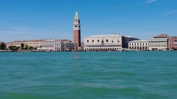 Benátská laguna San Marco z Benátek — Stock video