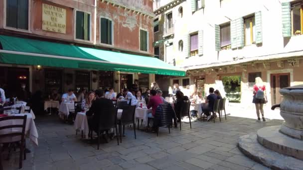 Historisk restaurant i Venedig – Stock-video