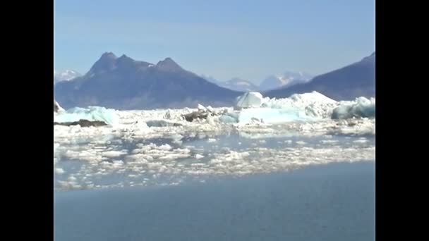 Glaciar Columbia en Alaska archivo — Vídeos de Stock