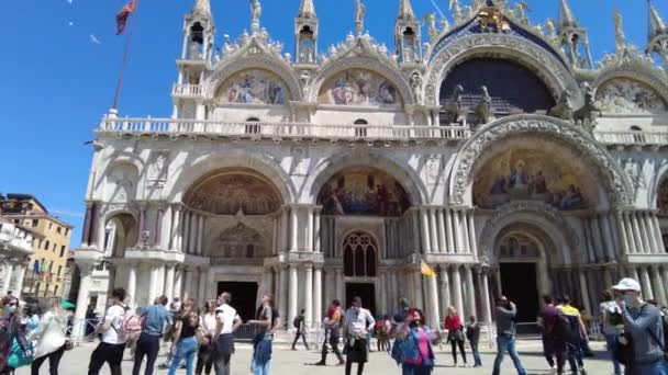 San Marco church of Venice city — Stock Video
