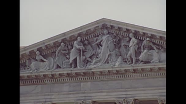 Capitol Building 1980s in Washington DC — Stock Video