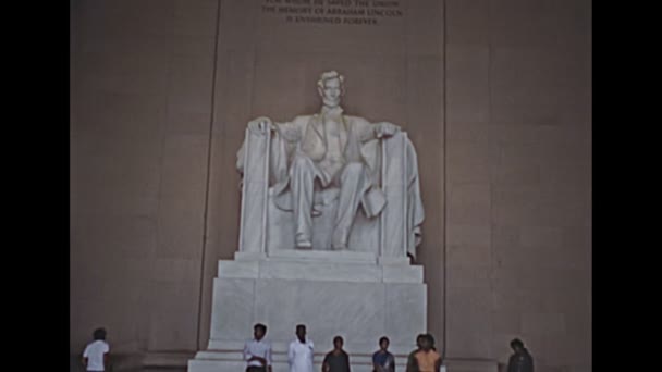 Estátua Memorial Washington DC Lincoln — Vídeo de Stock