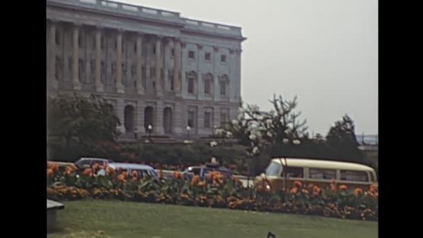 Washington Capitol edificio archivistico 1980 — Video Stock