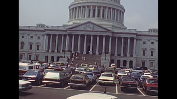 ワシントン・キャピトルの建物のアーカイブ1980 — ストック動画