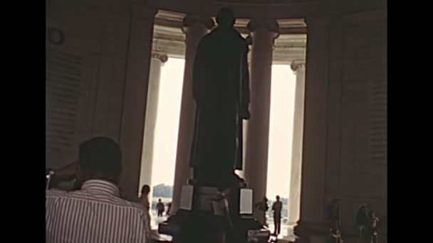 Estatua conmemorativa de Washington DC Thomas Jefferson — Vídeo de stock