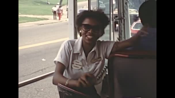 Busstur till Washington DC 1980 — Stockvideo