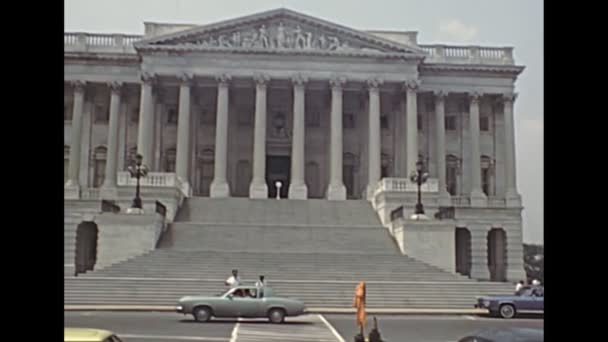 Washington DC Capitol in 1980s — Stock Video