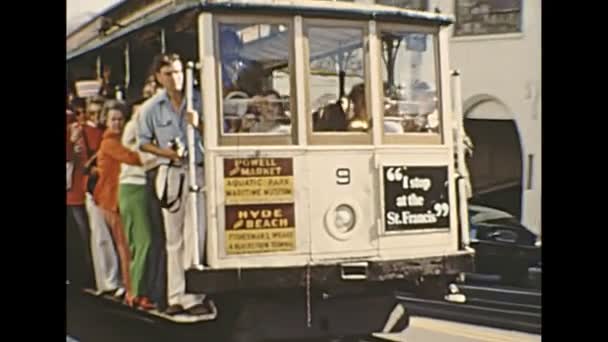1976 Cable Car San Francisco — Stock Video
