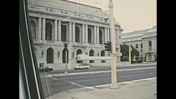 San Francisco War Memorial Opera House 1970-talet — Stockvideo