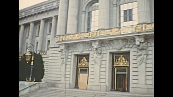 Archival San Francisco City Hall 1970 — стокове відео
