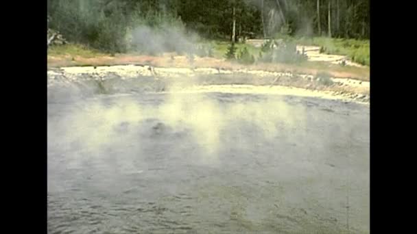 Hot Springs pools in 1970s — Stock Video