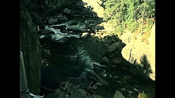 Shell Creek of Bighorn National Forest в 1970-х — стокове відео