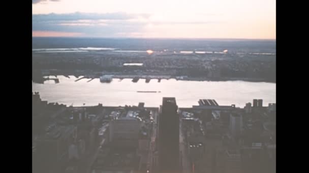 Arquivo Vista aérea de Manhattan — Vídeo de Stock