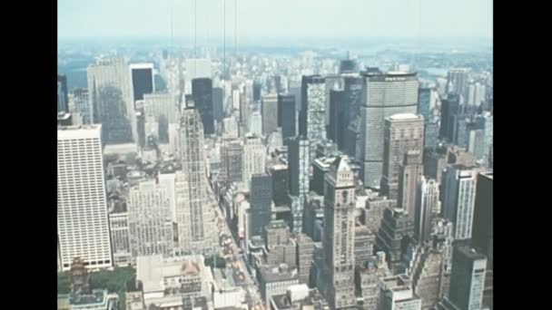 Archiviazione di New York vista aerea nel 1970 — Video Stock